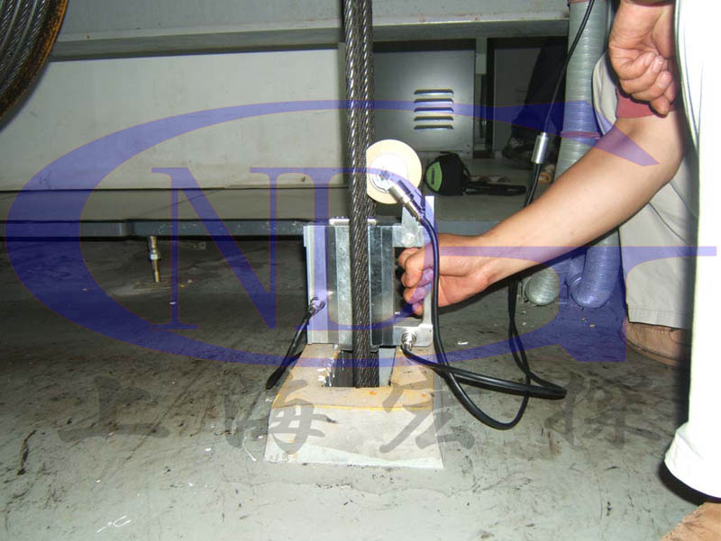 電梯鋼絲繩無損檢測(cè)現(xiàn)場(chǎng)